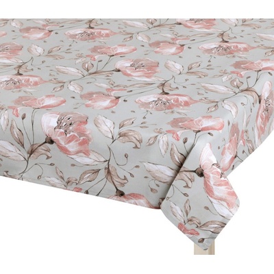 Bellatex Ubrus ADÉLA Lilie losos šedá 100x100cm
