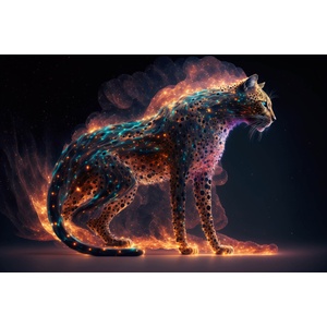 DIMEX ART Флизелинов фототапет ходящ леопард 375 x 250 см