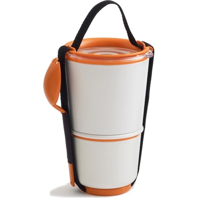 Black+Blum Lunch Pot 800 ml bílý/oranžový