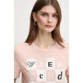 Weekend Max Mara Памучна тениска Weekend Max Mara в розово 2515971052600 (2515971052600)