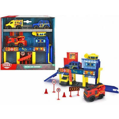 Dickie Toys SOS mini záchranná stanica s 3 vozidlami Mercedes‑Benz