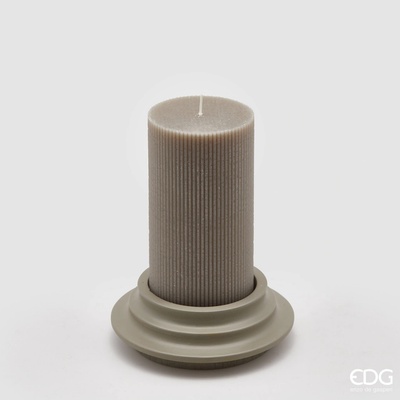 EDG S podstavcem v antickém dekoru šedá 15 x 8 cm
