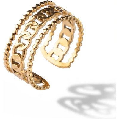 Marc Malone Stylový pozlacený prsten Astra MCR250275G