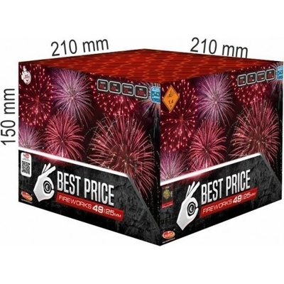 Kompaktný ohňostroj Best Price Mumie 49 ran 25 mm