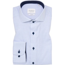 Eterna pánska bavlnená košeľa so štruktúrou slim fit belasá