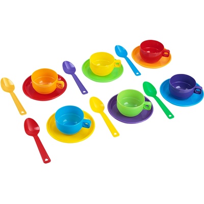 Bamsic КОМПЛЕКТ ДЕТСКИ ЧАЕНИ ЧАШИ С ЧИНИЙКИ И ЛЪЖИЧКИ