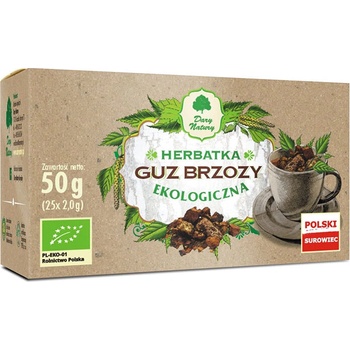 Dary Natury Гъба Чага и брезова праханова гъба, БИО 25 филтърни пакетчета x 2 g | Dary Natury (860344 DN)