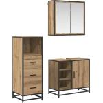 vidaXL Комплект мебели за баня 3 бр. Дъб 65 x 33 x 60 см (3402373)