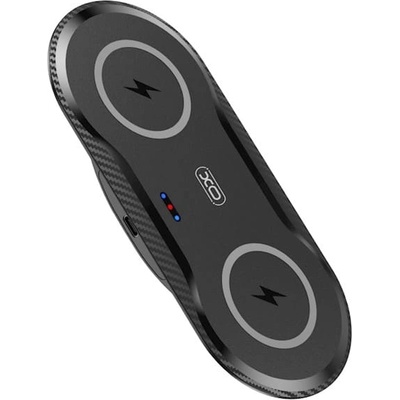 XO Безжично двойно зарядно wx026, 2в1, 20w, черно - xo