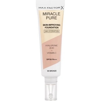 Max Factor Miracle Pure Skin dlhotrvajúci make-up SPF30 80 Bronze 30 ml