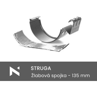 Bratex Struga Žľabová spojka s butylovou páskou 135 mm RAL 8004 cihlově červená