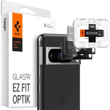 Spigen Стъклен Протектор за Камерата на GOOGLE Pixel 8, SPIGEN Optic Cam Glass, Черен (AGL06352)