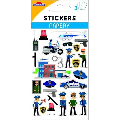 Global Gift samolepky GG SP 145110 police officers 526650