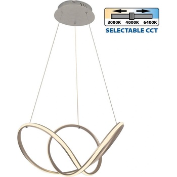 Image 1 of VIVALUX LED ПЕНДЕЛ WILD 43W 3xCCT Ø540x1500мм 2681lm САТЕНИРАН НИКЕЛ (VIV004613)