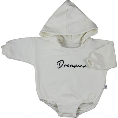 Dojčenské teplákové body baggy s kapucňou Koala Dreamer béžová