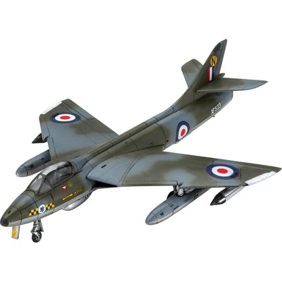 Revell Сглобяем модел Revell Военни: Самолети - Хоукър Хънтър FGA. 9