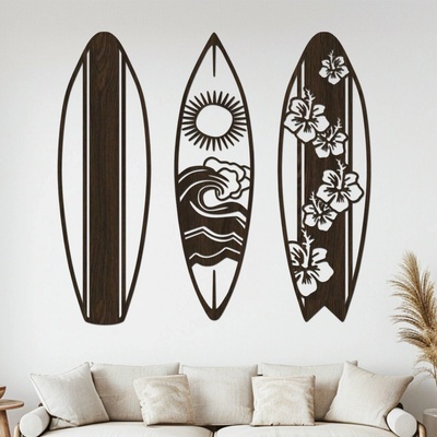 dřevo života Dřevěný obraz SURF ALOHA Zvolte barvu dekoru: Wenge, Rozměry (cm): 147x140