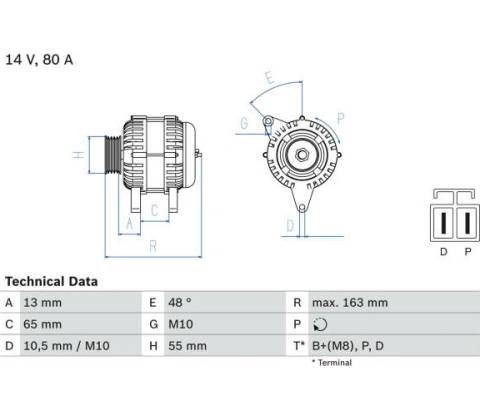 generátor BOSCH 0 986 082 710