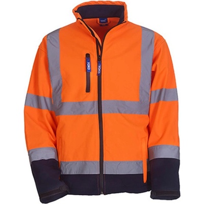 Yoko reflexní softshellová bunda HVK09 Fluorescent Orange