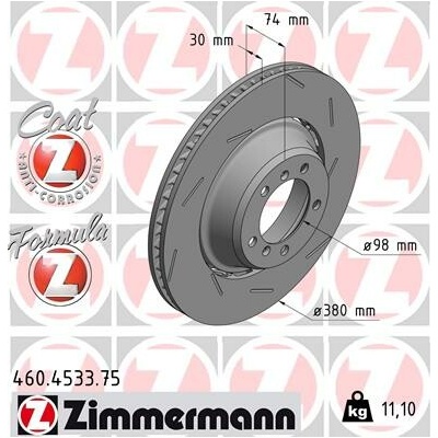 Brzdový kotúč ZIMMERMANN 460.4533.75 (460453375)