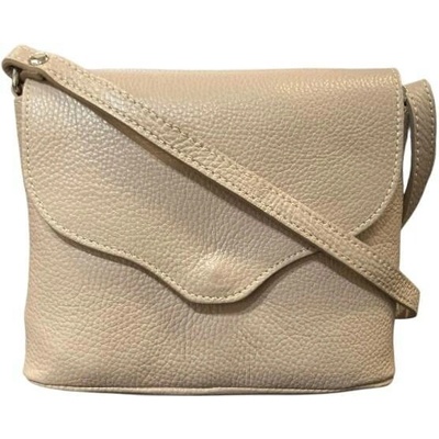 Vera Pelle dámská kožená crossbody kabelka pudrová 1661 D68 pudrova
