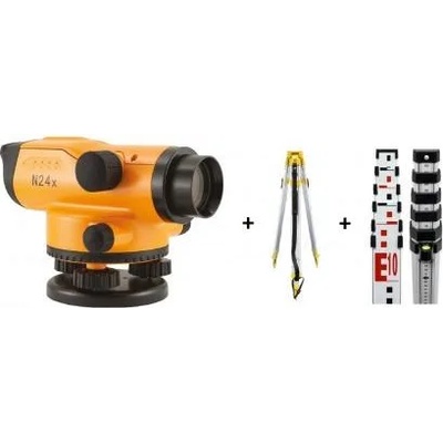 Nivel System Нивелир оптичен N24x (24x, 2, 0мм/1км, IPX6) в комплект с телекоскопична лата (TS-50) и тринога (SJJ1) NIVEL SYSTEM