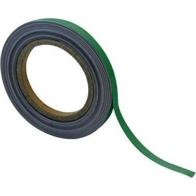 Magnetická páska na regály Manutan Expert, 10 m, zelená, šířka 10 mm