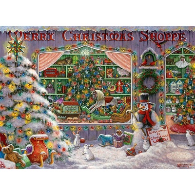 Ravensburger - Puzzle Merry Christmas Shoppe - 500 piese