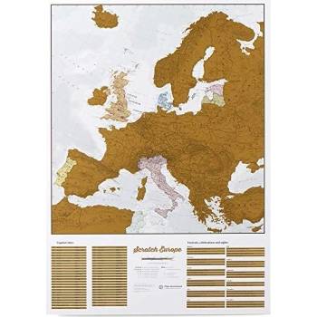 Maps International Stírací mapa Evropy Scratch