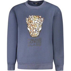Roberto Cavalli Дамски суитшърт без цип cavalli class, Размер l, Цвят Синьо (qxt67ycf062_bl04926)