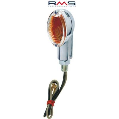 Blinkr RMS 246480120 chromový vzhled, průhledné sklo Homologace