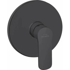 INVENA Вграден смесител за душ Invena Siros 1 функция, матово черен (BP-90-4O1-A)