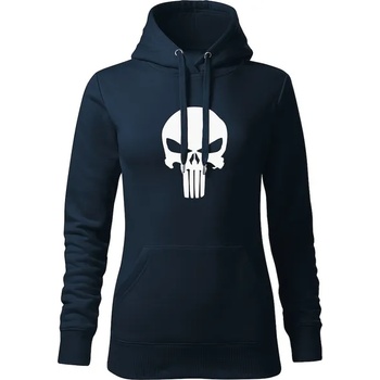Image 1 of DRAGOWA дамски суитшърт с качулка, Punisher, тъмносин, 320г/м2 (5962)