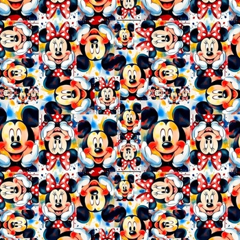 Teplákovina digital - Mickey a Minney
