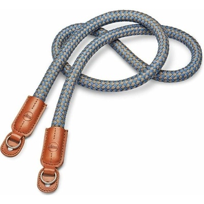 LEICA Carrying Strap round braided cognac & denim blue 14720