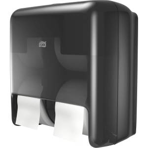 Tork OptiServ диспенсър за тоалетна хартия на 4 ролки без сърцевина, черен T7