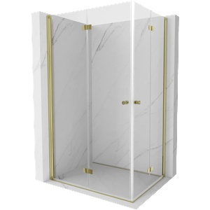 Mexen Mist-F Duo сгъваема душ кабина, дясна 85 x 95 см, прозрачна, златна - 8A6-085L-095P-50-00 (8A6-085L-095P-50-00)