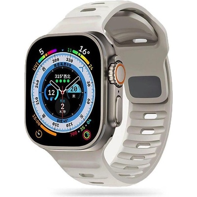 Силиконова каишка за Apple Watch 42мм, 44мм, 45мм, 46мм, Ultra, Ultra 2, Ultra 3 49мм - Tech-Protect Iconband Line Silicone Sport Band (бежов) (THP2015)