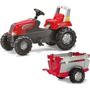 Rolly Toys Šlapací traktor Rolly Junior RT s vlečkou červeno-šedý