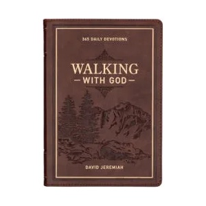 Devotional Walking with God Large Print Faux Leather | David Jeremiah (ISBN: 9781642723991)