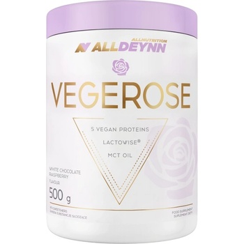 ALLNUTRITION AllDeynn | VegeRose - 5 Vegan Proteins with MCT & Probiotics [500 грама] Бял шоколад с малини