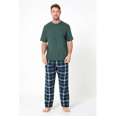 Studio Пижама Studio T-Shirt and Flannel Pants Pyjama Set - Green