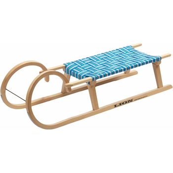 Acra sáně dřevěné rohačky modrá 125 cm