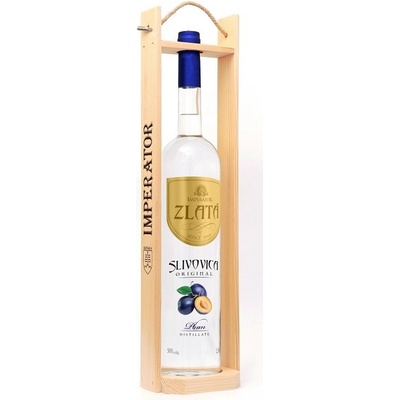 Imperátor Zlatá Slivovica 50% 1,5 l (kazeta)