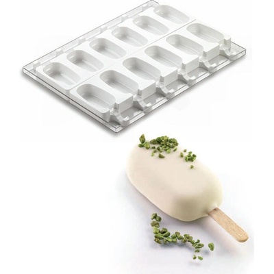 SilikomartForma silikonová na nanuky,12 ks Classic + dřívka 12 x 90ml