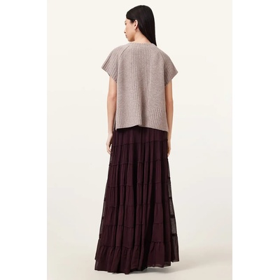 AllSaints Пола AllSaints EVA в бордо дълга разкроена W061RC (W061RC)