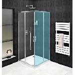 SAPHO Sigma - Двукрилни душ кабини Simply 78-80 см, Coated Glass, лъскав алуминий/прозрачно стъкло GS2180 (GS2180)