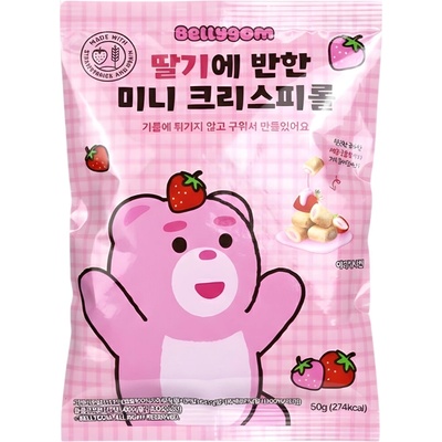 Bellygom Strawberry Mini Crispy Roll 50 g