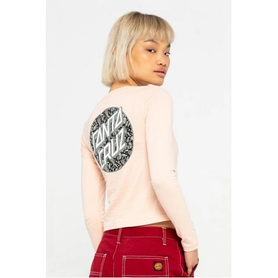 SANTA CRUZ tričko Screaming Paisley Dot L-S Tee Chalk Pink