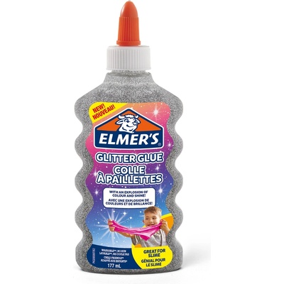Elmer's Течно лепило Elmer s Glitter Glue, 177ml, сребрист (28474-А-СРЕБРИСТ)